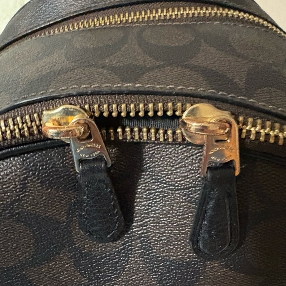 Coach Signature Brown and Black Backpack with Wallet - Picture 13 of 16